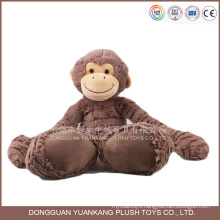 Sedex factory long arms and legs brown monkey lovely plush toy